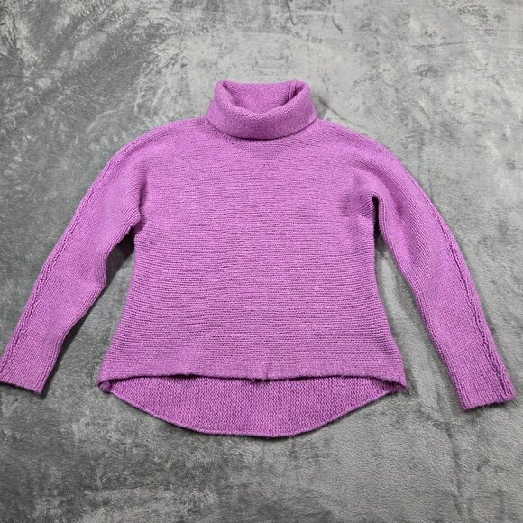 Lauren Ralph Lauren Sweater Womens Large P Purple Wool Blend Preppy Turtleneck - Picture 1 of 7